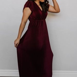 Athena pleated maxi dress